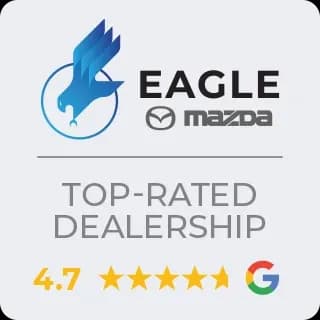 Eagle Mazda top-rated dealership badge